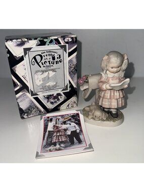 Kim Anderson Pretty As A Picture Figurine Signed Sealed Delivered W/ Love Enesco